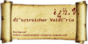Ösztreicher Valéria névjegykártya